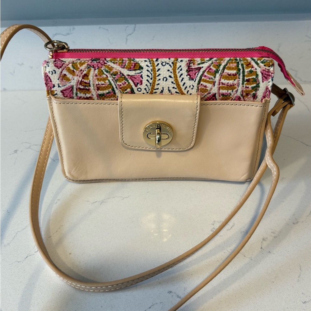 Beige and Pink floral Spartina 449 Bag